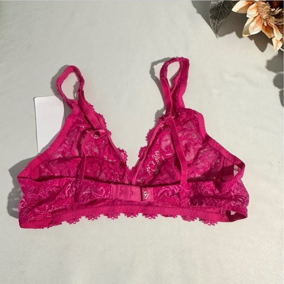 NWT $74 Simone Perele [ 2 INT ] Celeste‎ Wireless Bralette in Fuchsia Pink - Picture 9 of 11